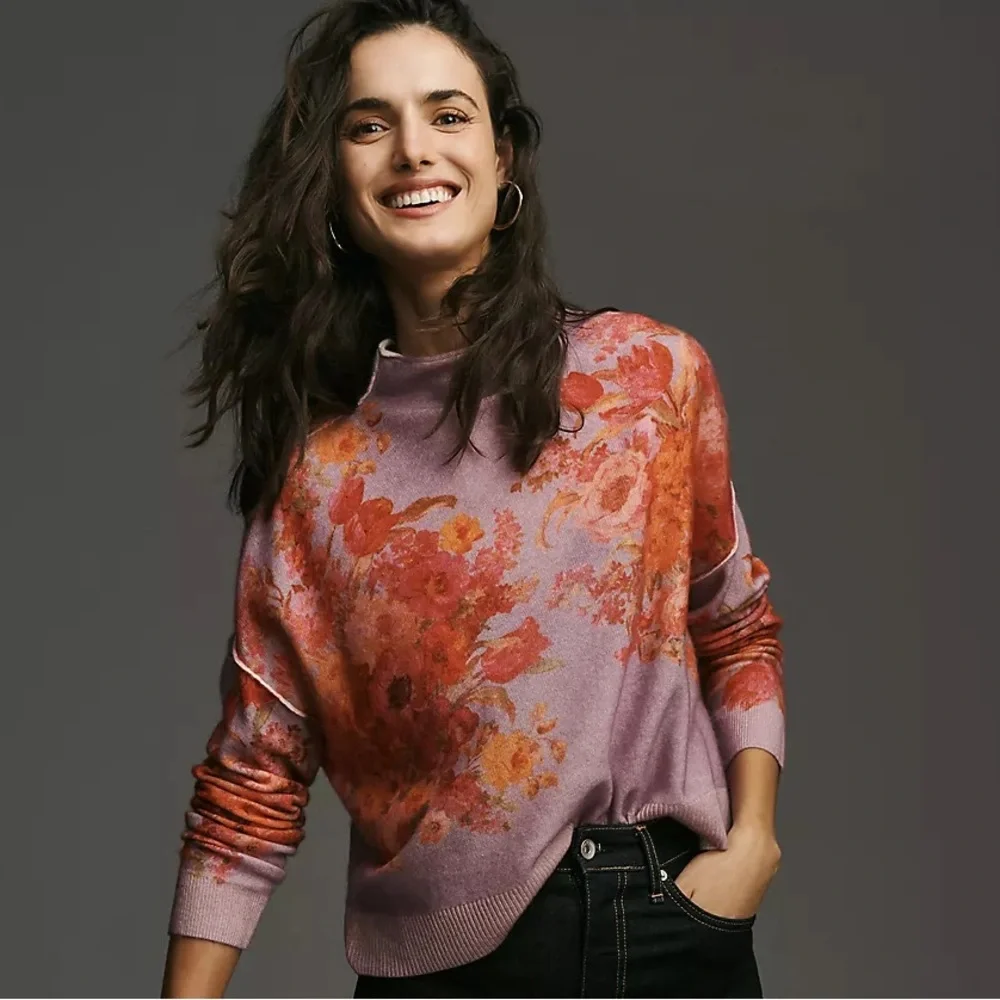 NWT The Alani Cashmere Mock-Neck Sweater by Pilcro - Picture 9 of 14